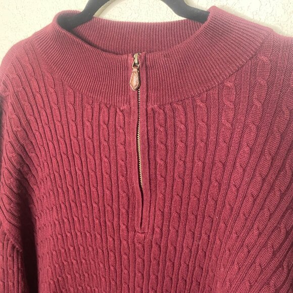 Vtg Pendleton Pima Coton Sweater Mens XL Pullover Fisherman Cable Knit‎ - Picture 5 of 10